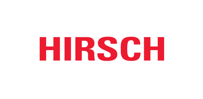 Logo with the word HIRSCH in bold red capital letters on a white background.