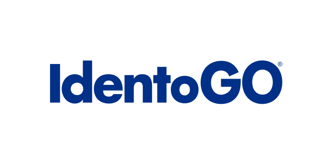 Logo displaying the word IdentoGO in bold blue lettering on a white background.