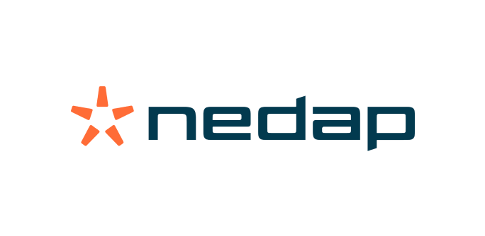 Nedap logo featuring an orange star-shaped symbol followed by the word nedap in blue lowercase letters.